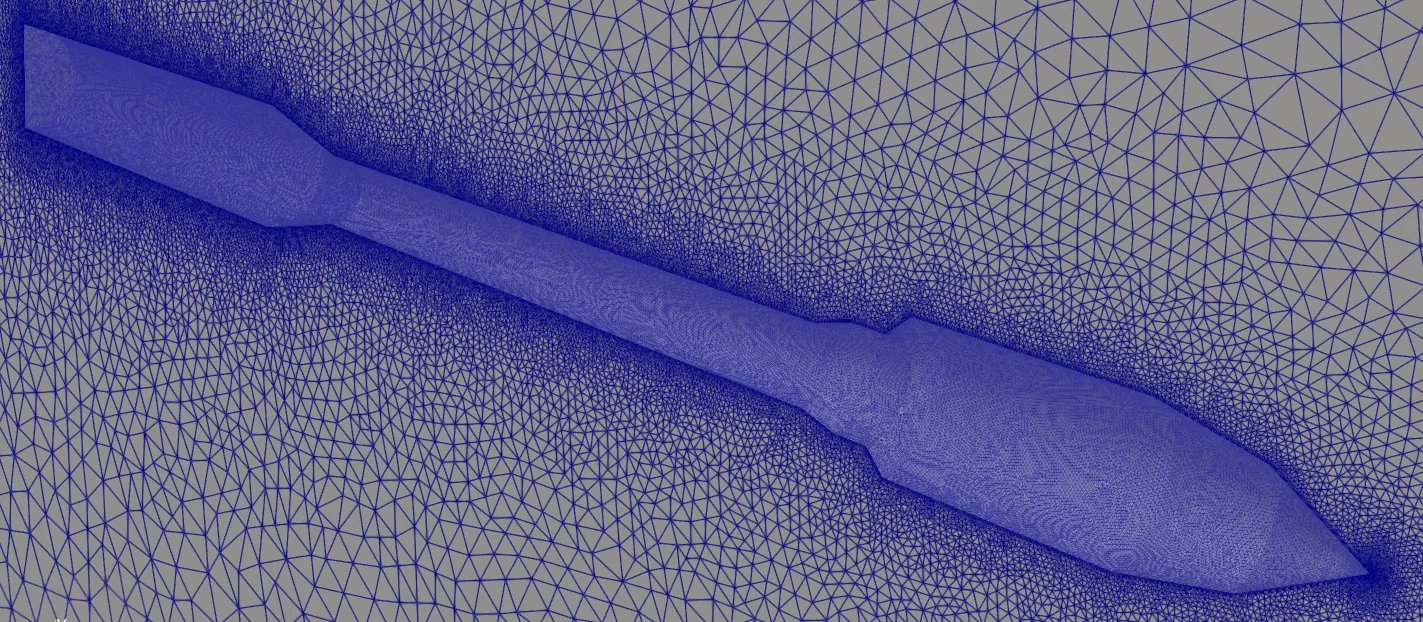 Taurus 발사체 주변 계산 격자