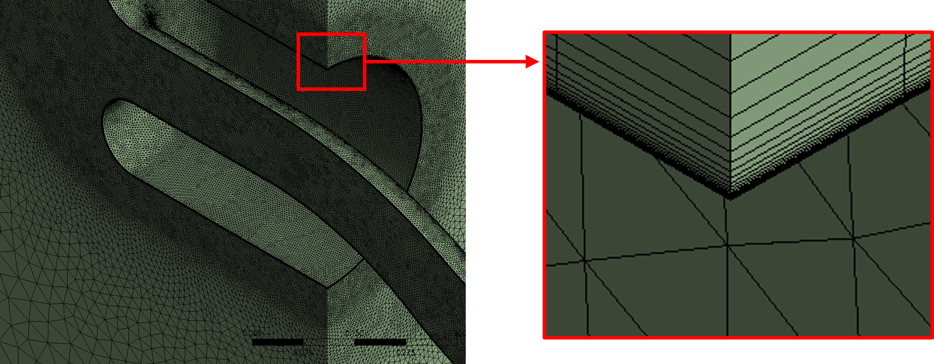 Computational Mesh around the S-Duct
