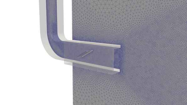 Mesh with Local Refinement around Flap